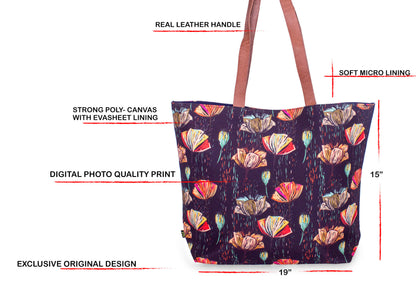 Shopper Bag-Line Flowers