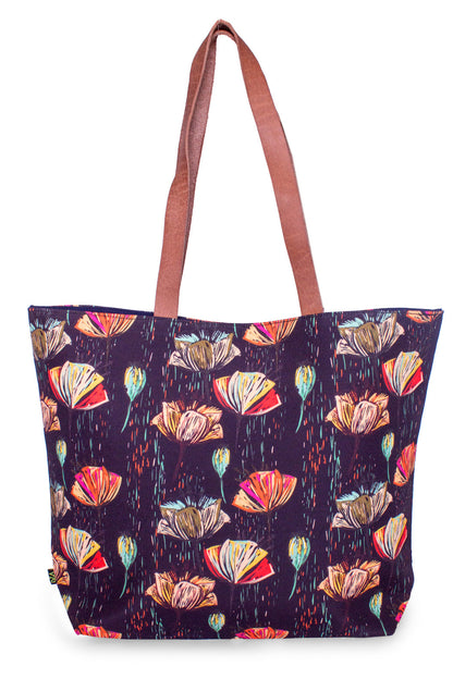 Shopper Bag-Line Flowers