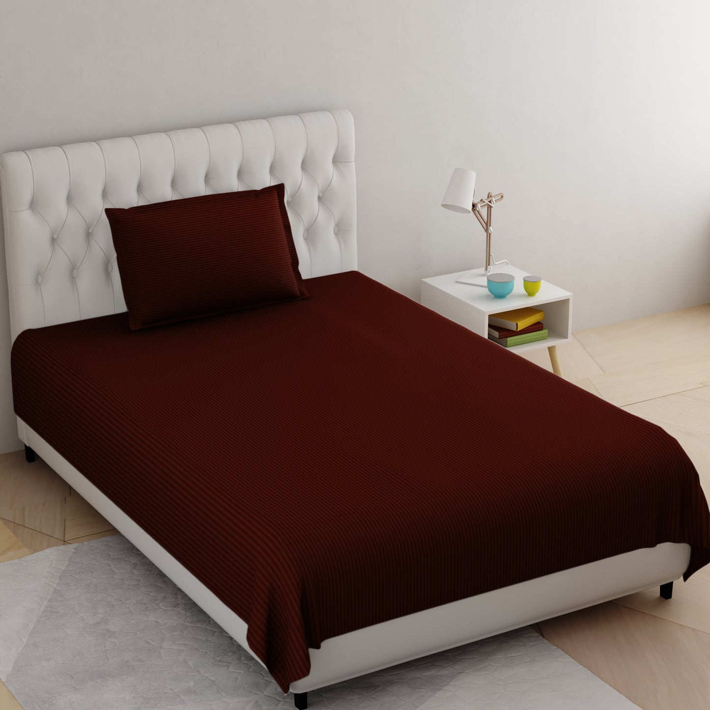 Single Bedsheet- Dark Brown