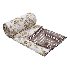 Dohar Cotton-Double Bed-Brown Roses