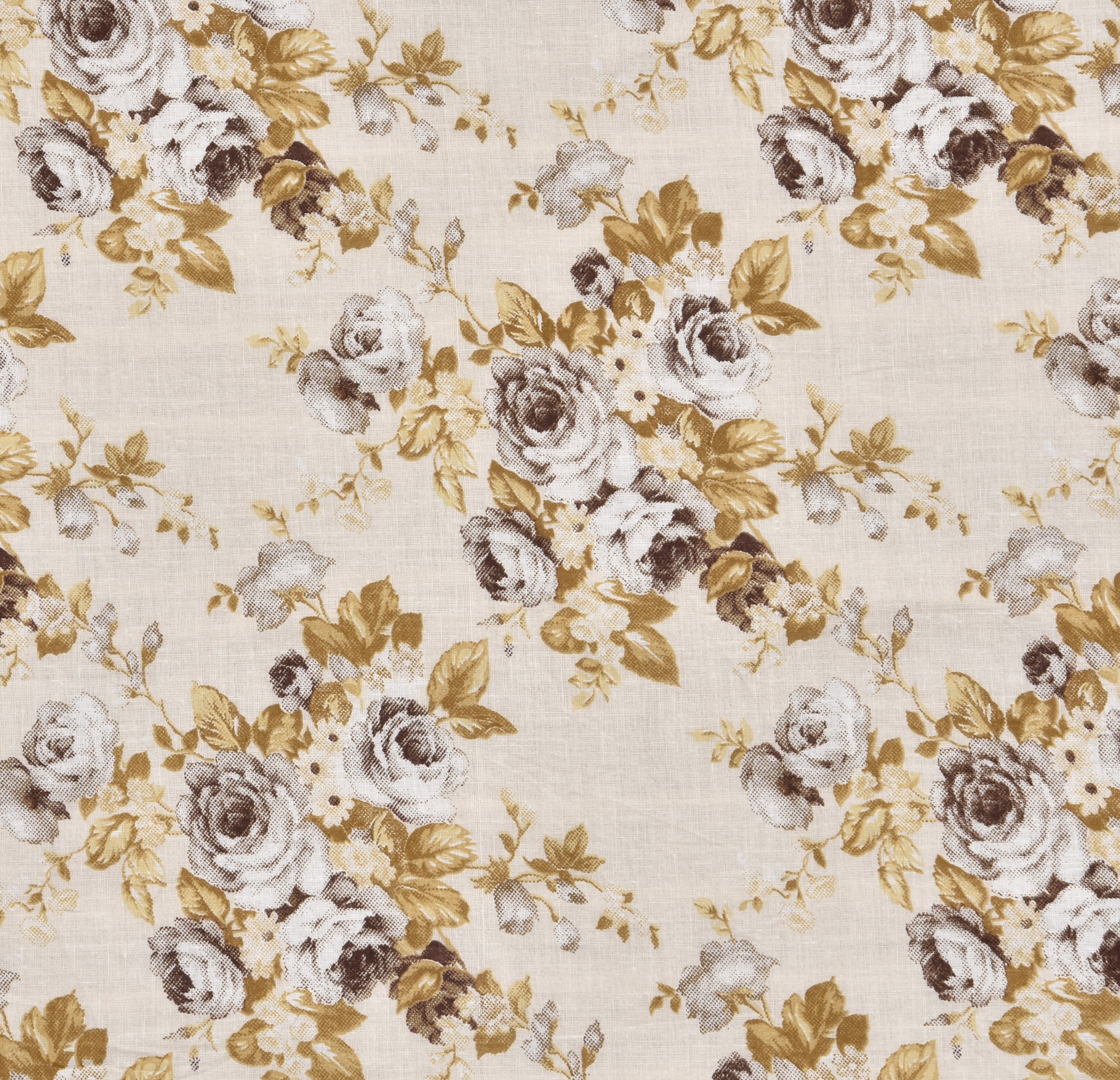 Dohar Cotton-Double Bed-Brown Roses