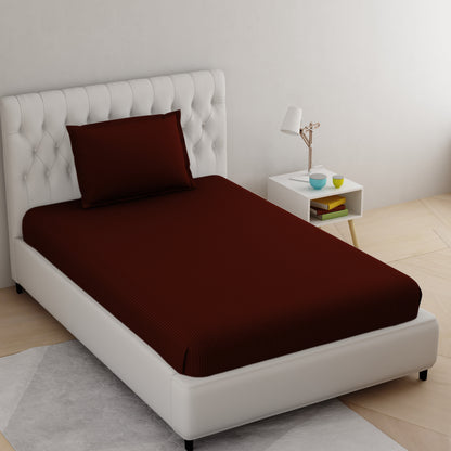 Single Bedsheet- Dark Brown