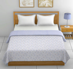 Dohar Cotton-Double Bed- Smart Blue Small Print