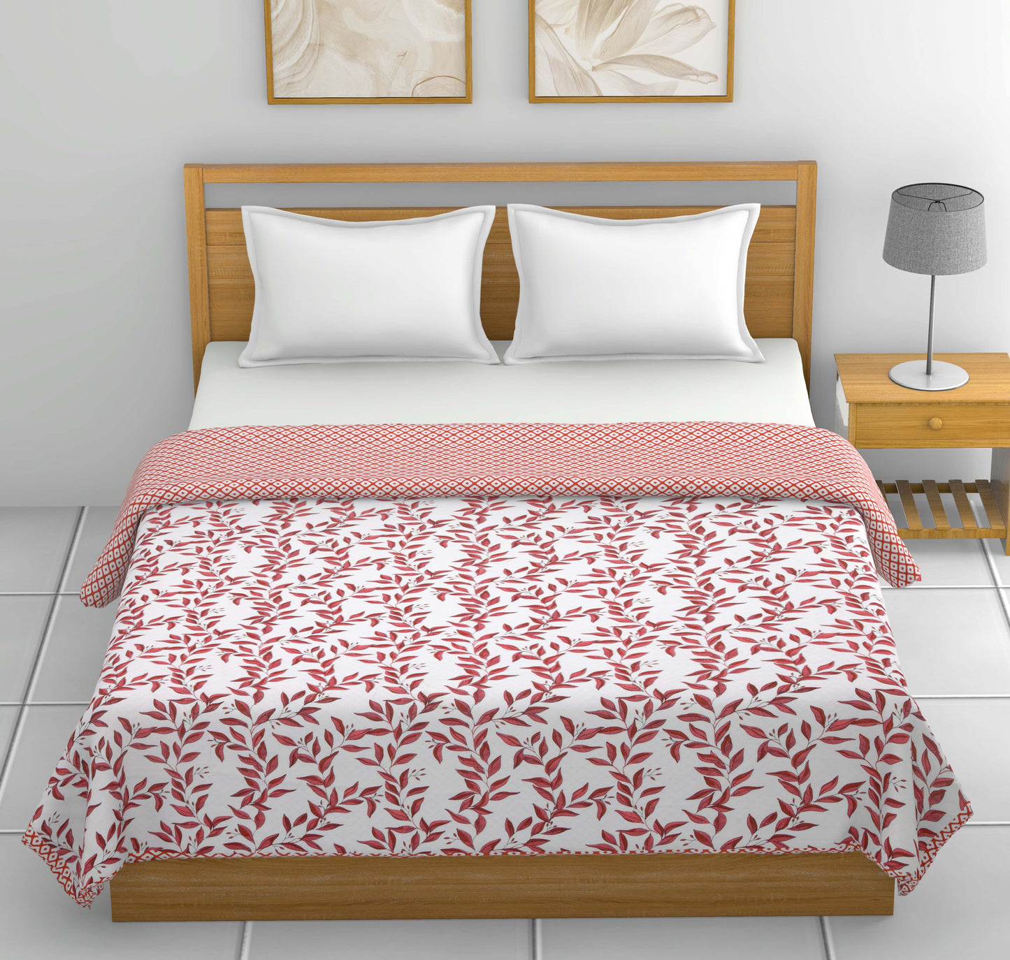 Dohar Cotton-Double Bed- Autumn Red