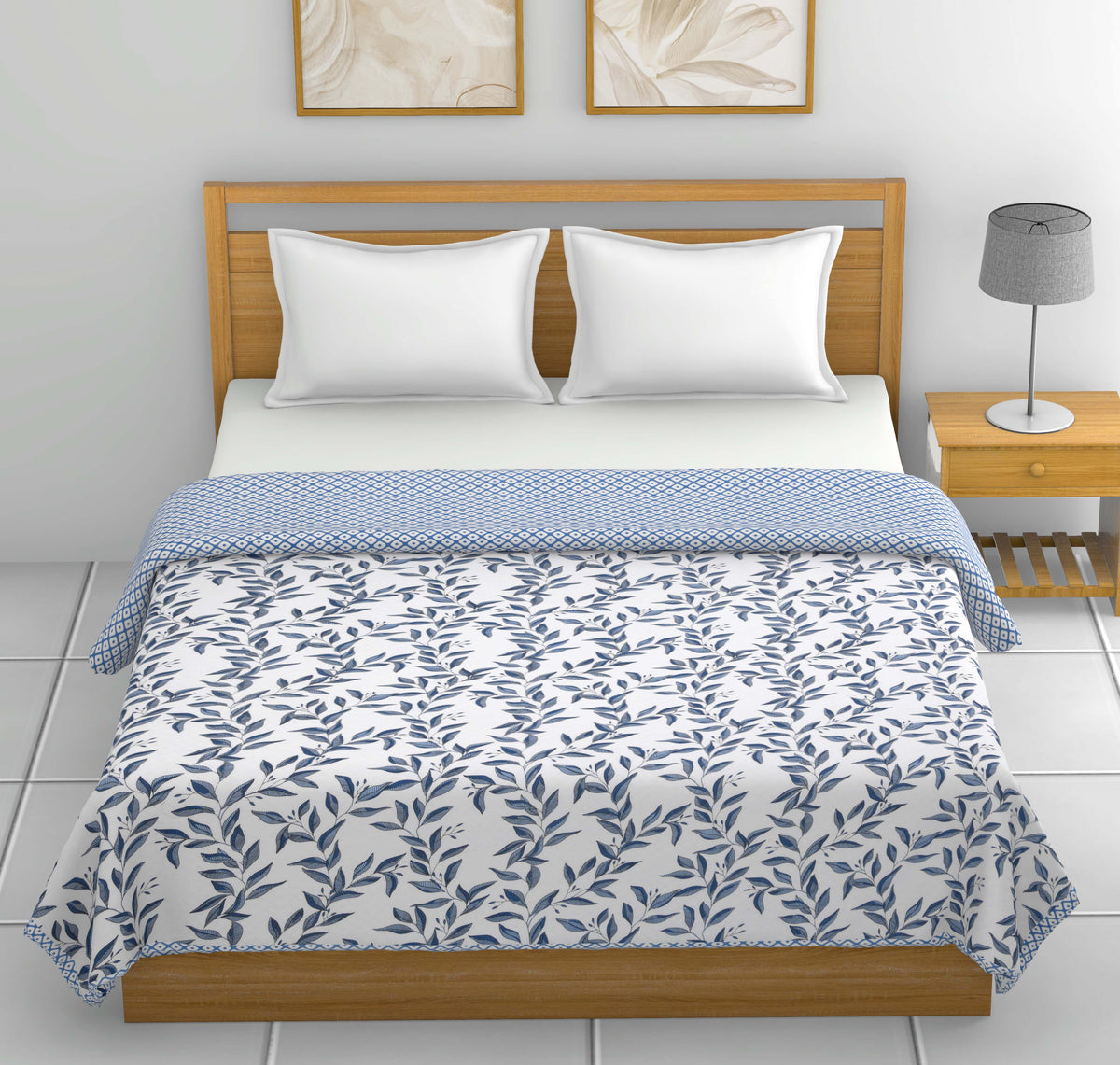 Dohar Cotton-Double Bed-Autumn Blue