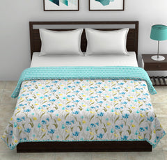 Dohar Cotton- Double Bed- Blue Tulips