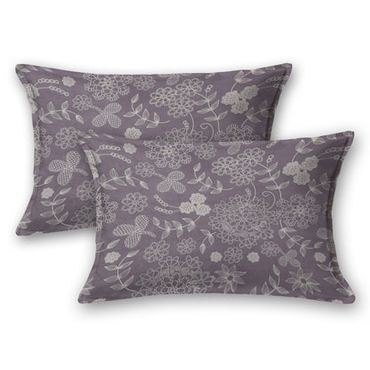 Printed Bedsheet- Double Bed -Gray floral