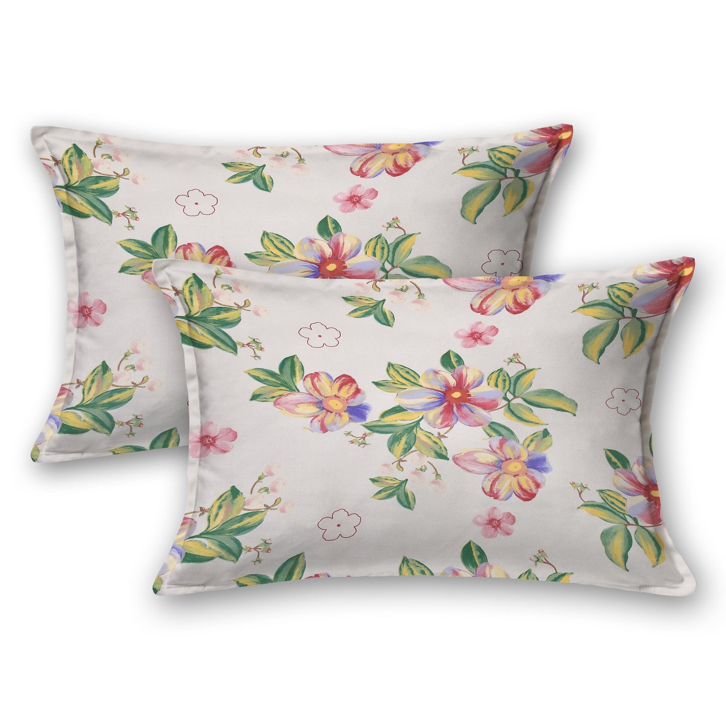 Print Bedsheet - Double Bed - Hibiscus Bunch