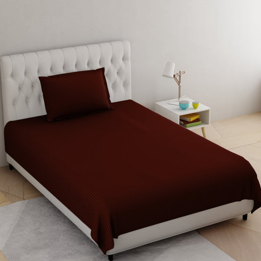 Single Bedsheet- Dark Brown