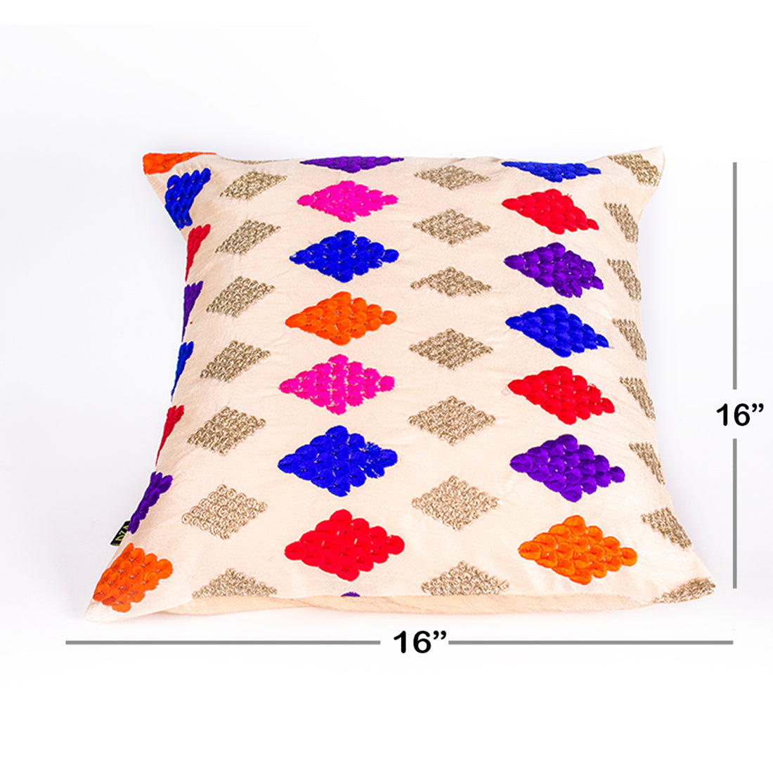 Cushion Cover-Embroidery-Diamond | Set of 2