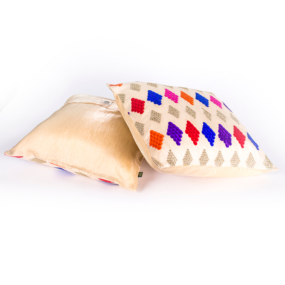 Cushion Cover-Embroidery-Diamond | Set of 2