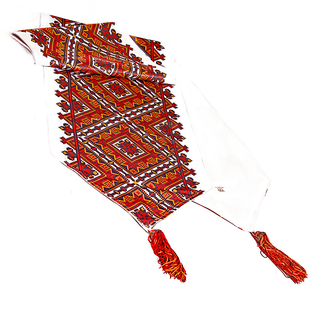 White and Red Ikat