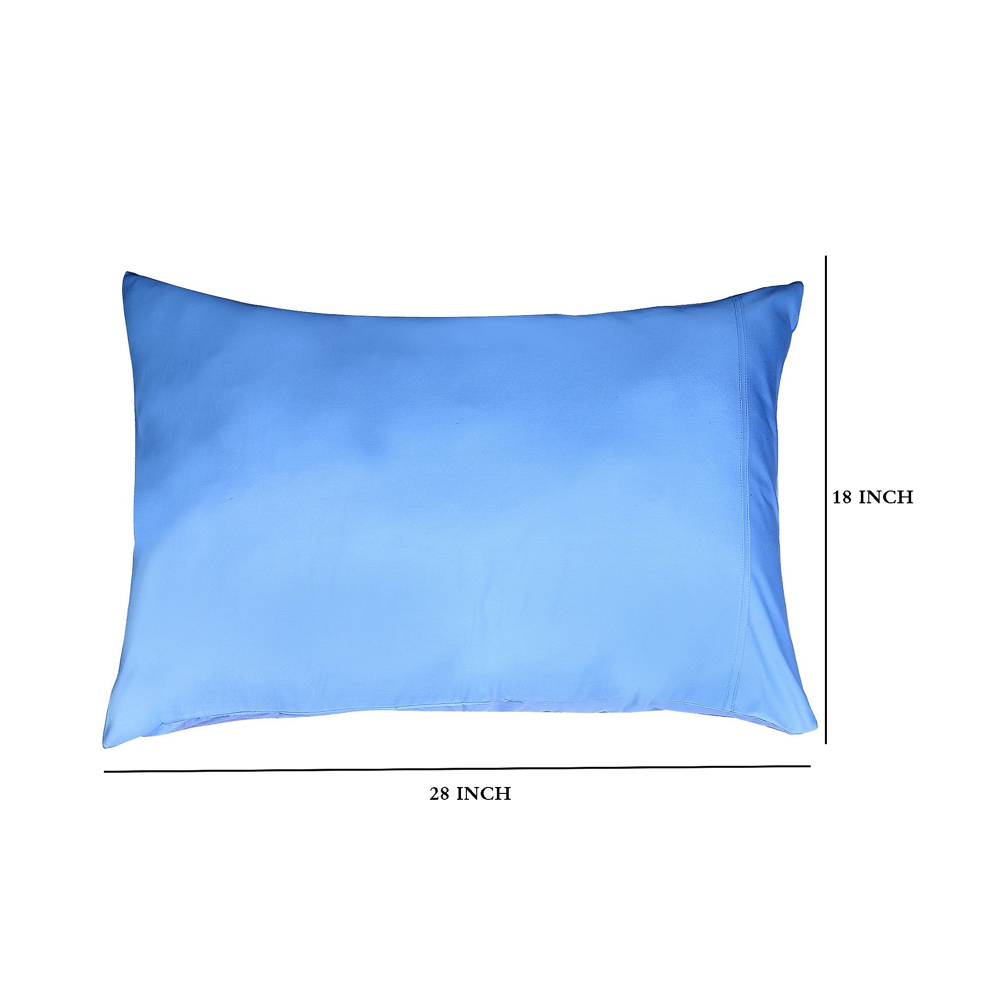 Pillow Covers-Plain Color-Sky Blue with Pintex Style- Pair