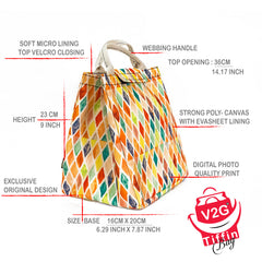 Tiffin- Lunch Bag- Geometric Pattern 4