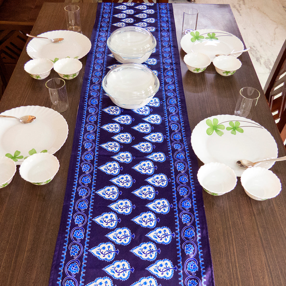 Runner-Blue Indian Print
