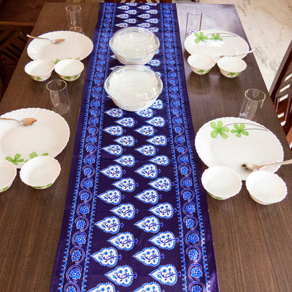 Runner-Blue Indian Print