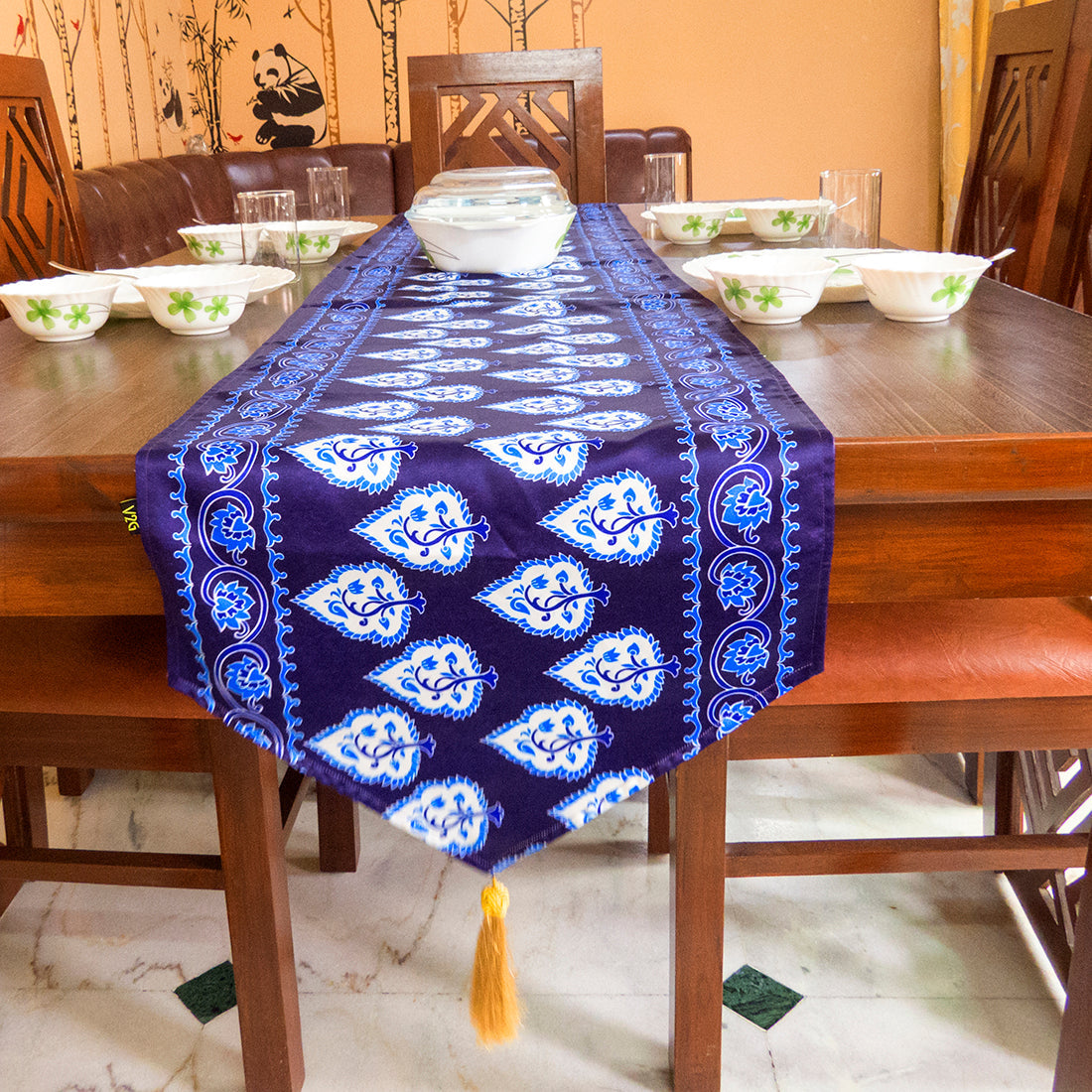 Runner-Blue Indian Print
