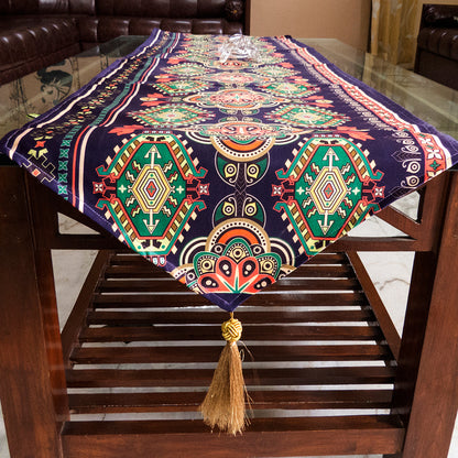 Runner-Blue Rangoli Pattern