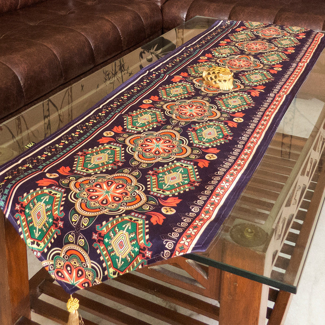 Runner-Blue Rangoli Pattern