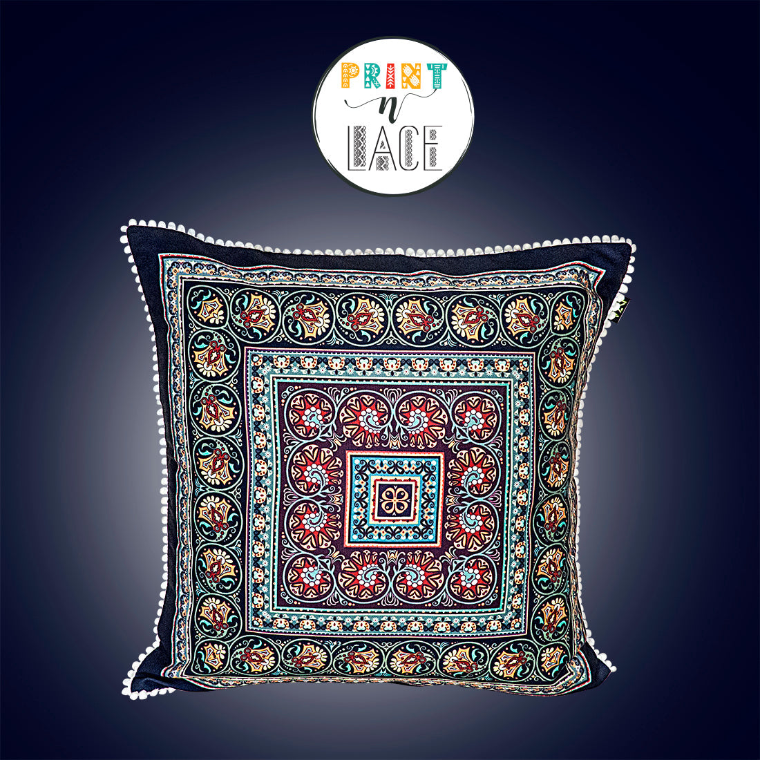 Print n Lace 040(black n multi)