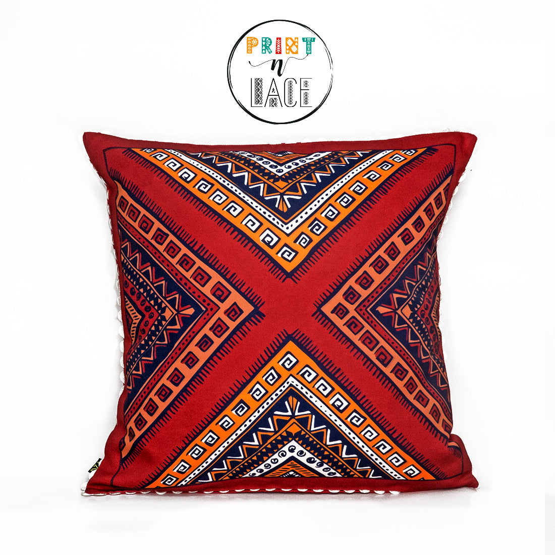 Print n Lace 014(red n multi)