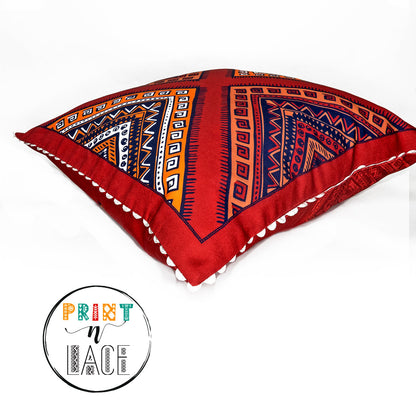 Print n Lace 014(red n multi)
