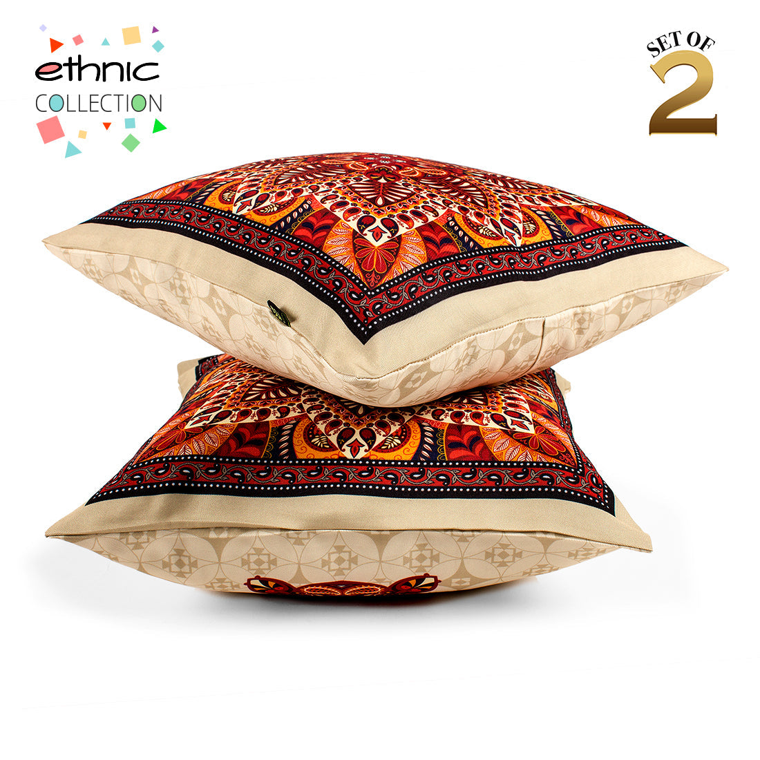 Cushion Cover-Ethnic Collection-28-Set of 2