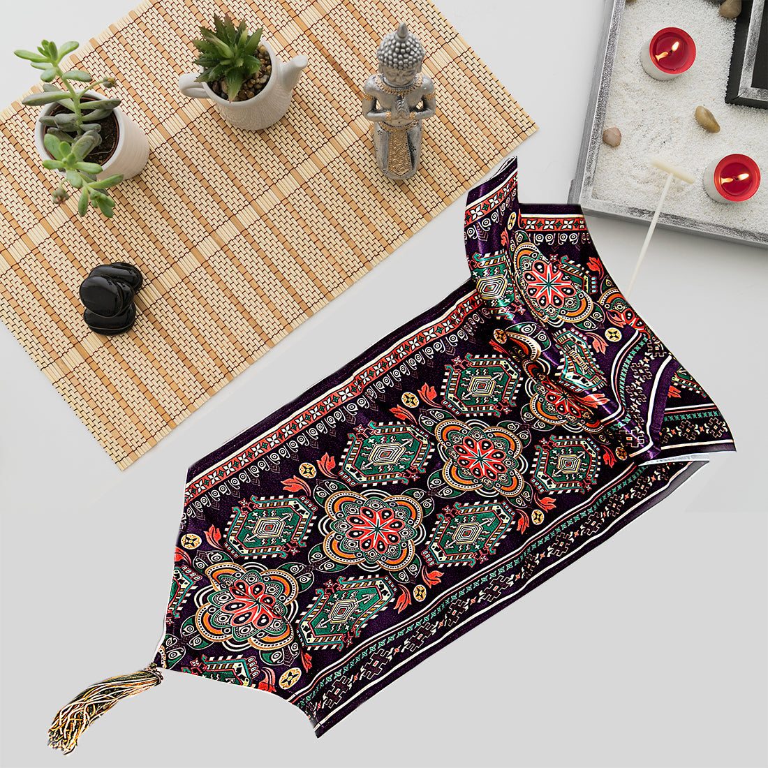 Runner-Blue Rangoli Pattern