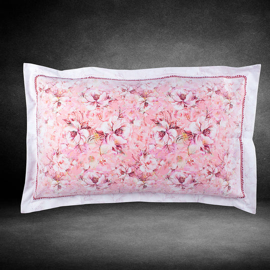 Pillow Covers-Printed-Rose Bed- Pair