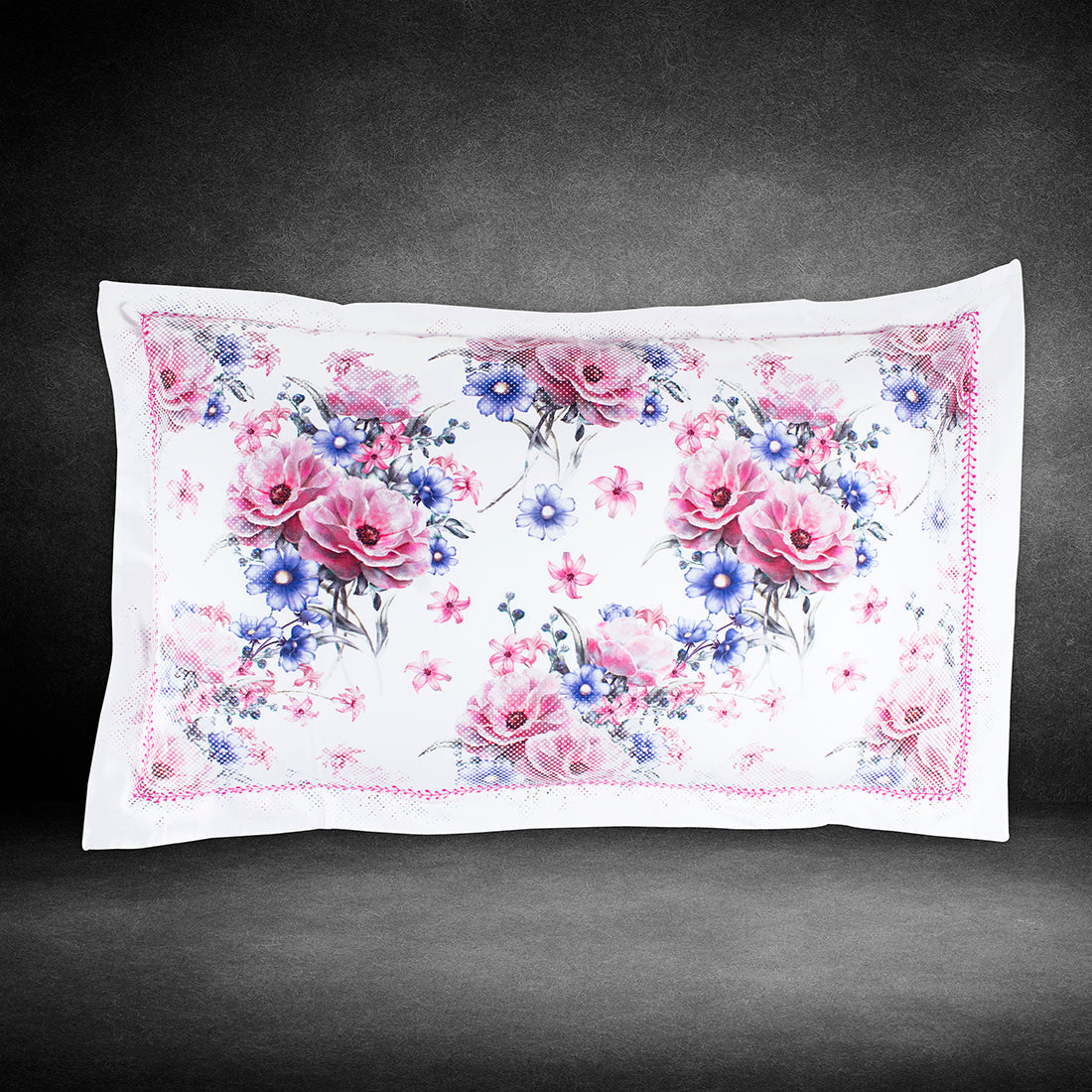 Pillow Covers-Printed- Rose Bunches- Pair