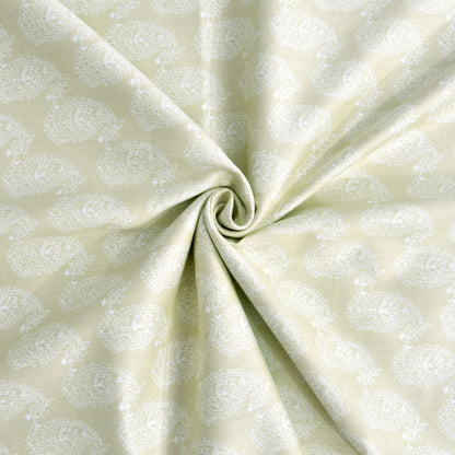 Pure Cotton Printed Bedsheet- Double Bed -Paisely-Light Brown