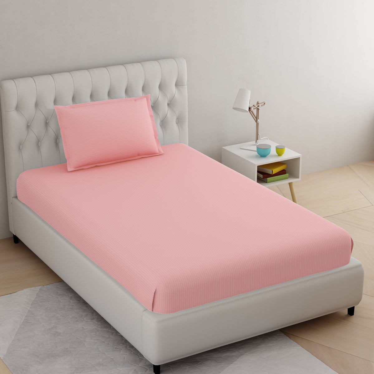 Single Bedsheet- Peach