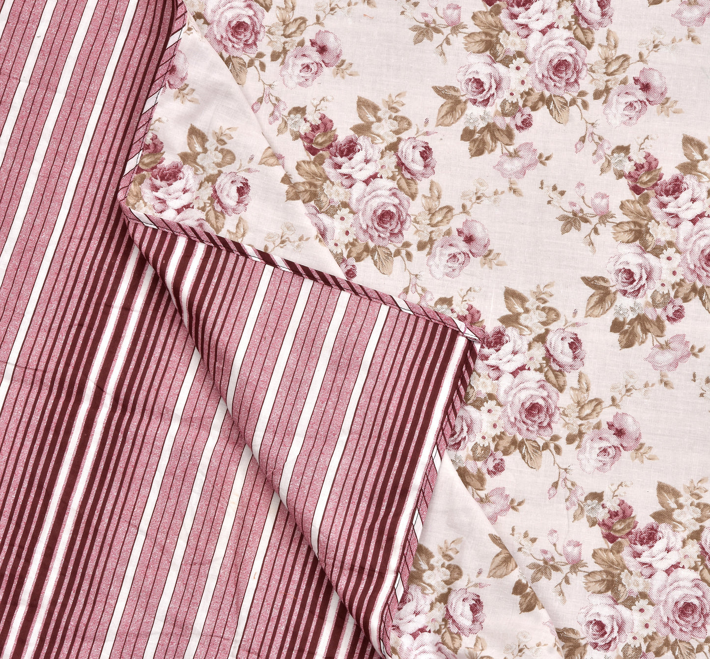 Dohar Cotton-Double Bed- Pink Roses
