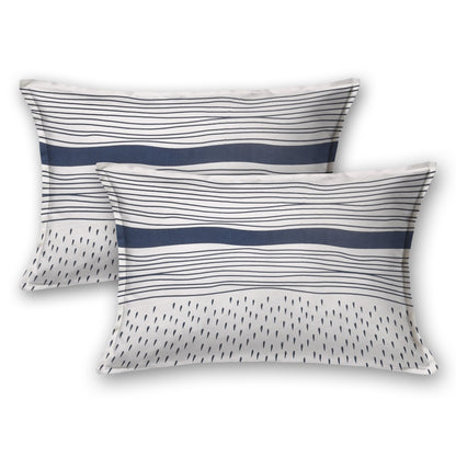 Printed Bedsheet- Double Bed -Colored Waves
