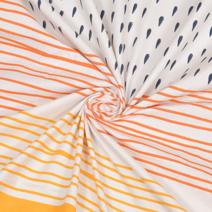 Printed Bedsheet- Double Bed -Colored Waves
