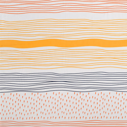 Printed Bedsheet- Double Bed -Colored Waves