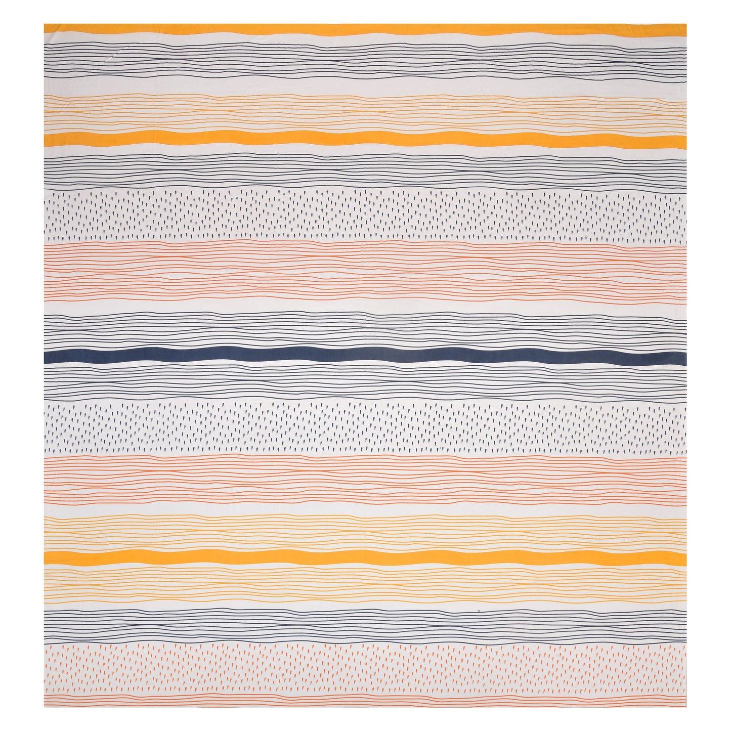 Printed Bedsheet- Double Bed -Colored Waves