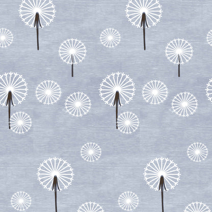 Printed Bedsheet- Double Bed -Grey Dandelions