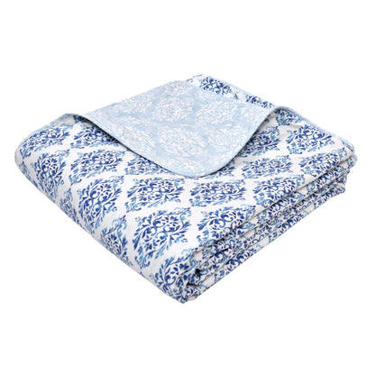 Dohar Cotton-Double Bed- Blue n Green Ethnic Buti