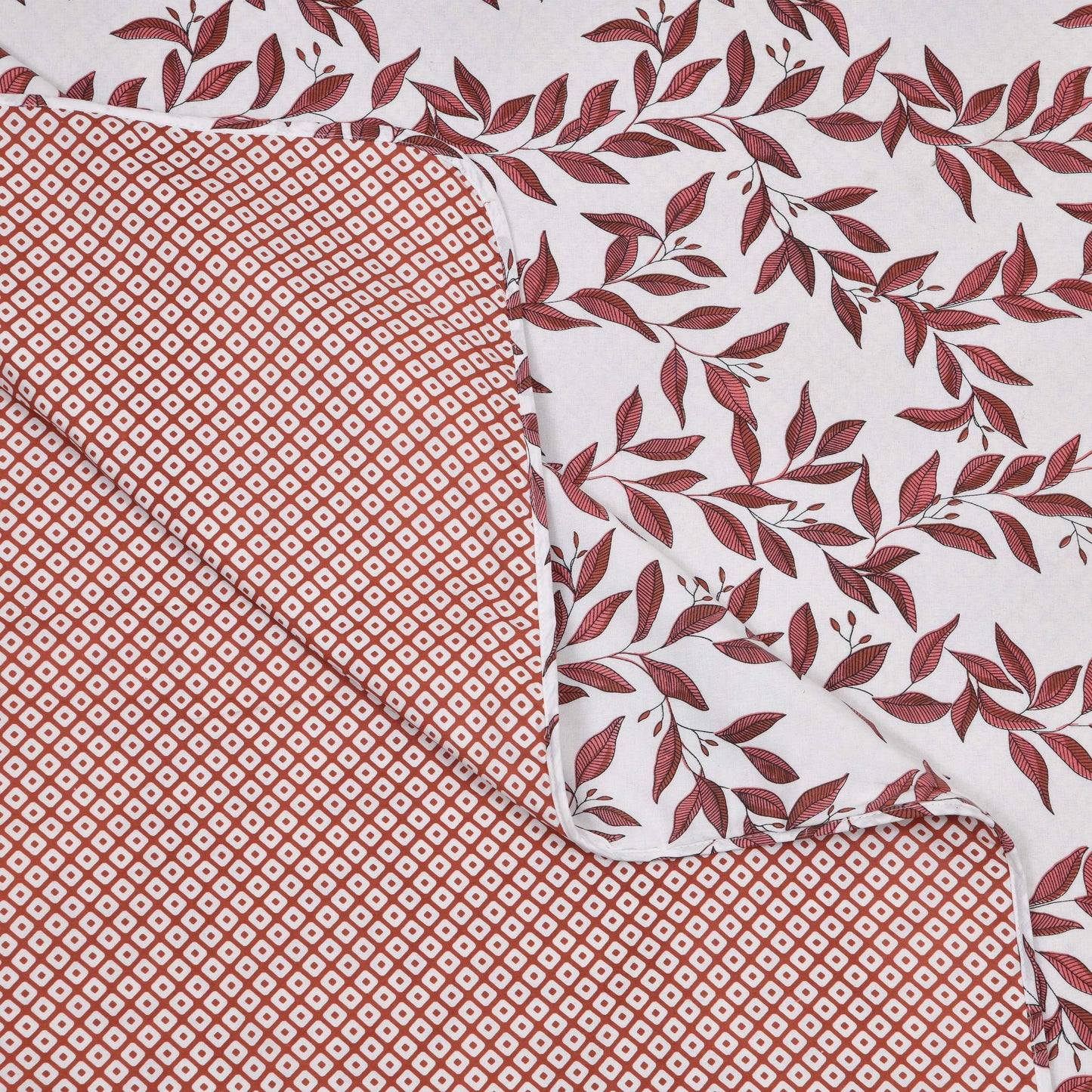 Dohar Cotton-Double Bed- Autumn Red