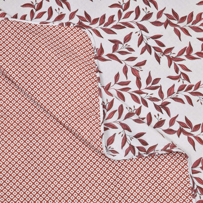 Dohar Cotton-Double Bed- Autumn Red