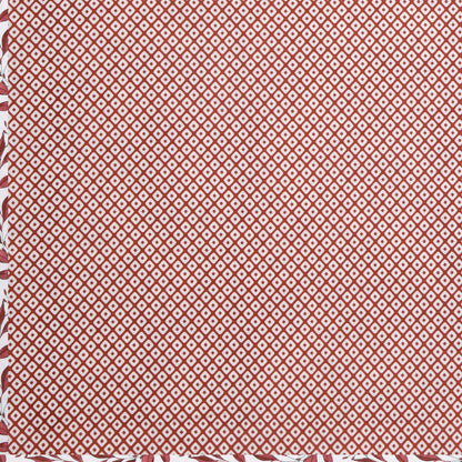 Dohar Cotton-Double Bed- Autumn Red