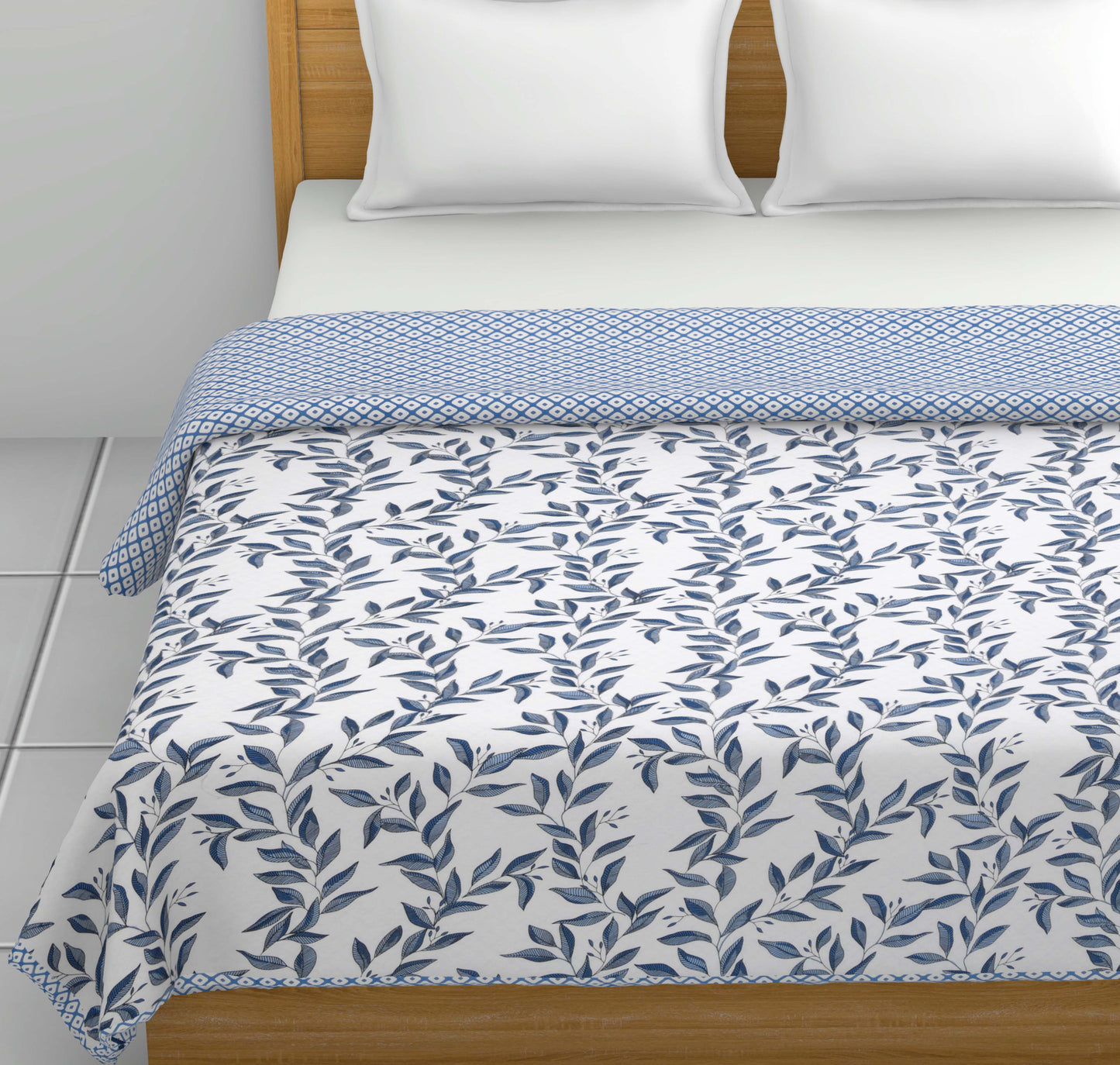 Dohar Cotton-Double Bed-Autumn Blue