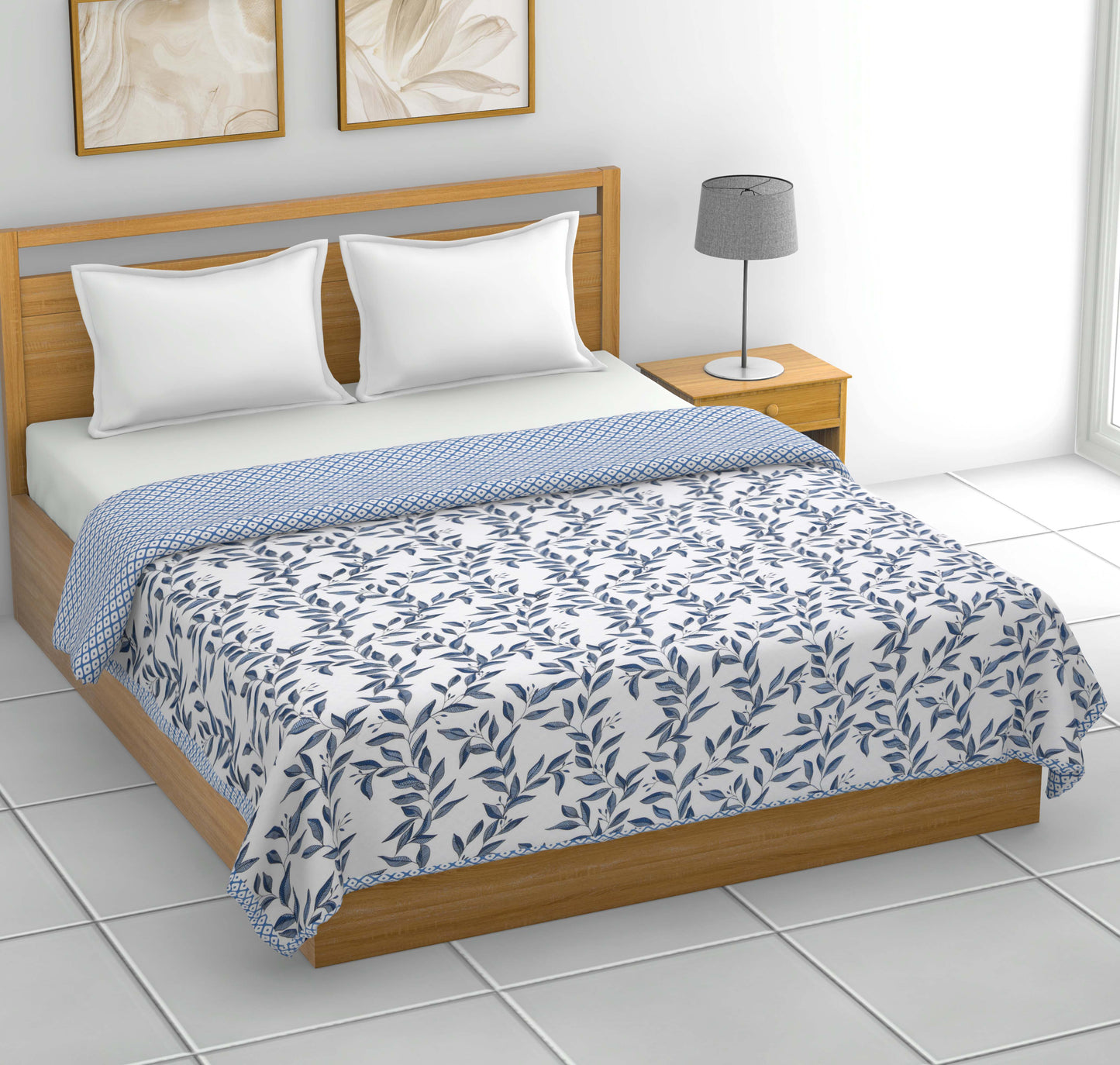 Dohar Cotton-Double Bed-Autumn Blue