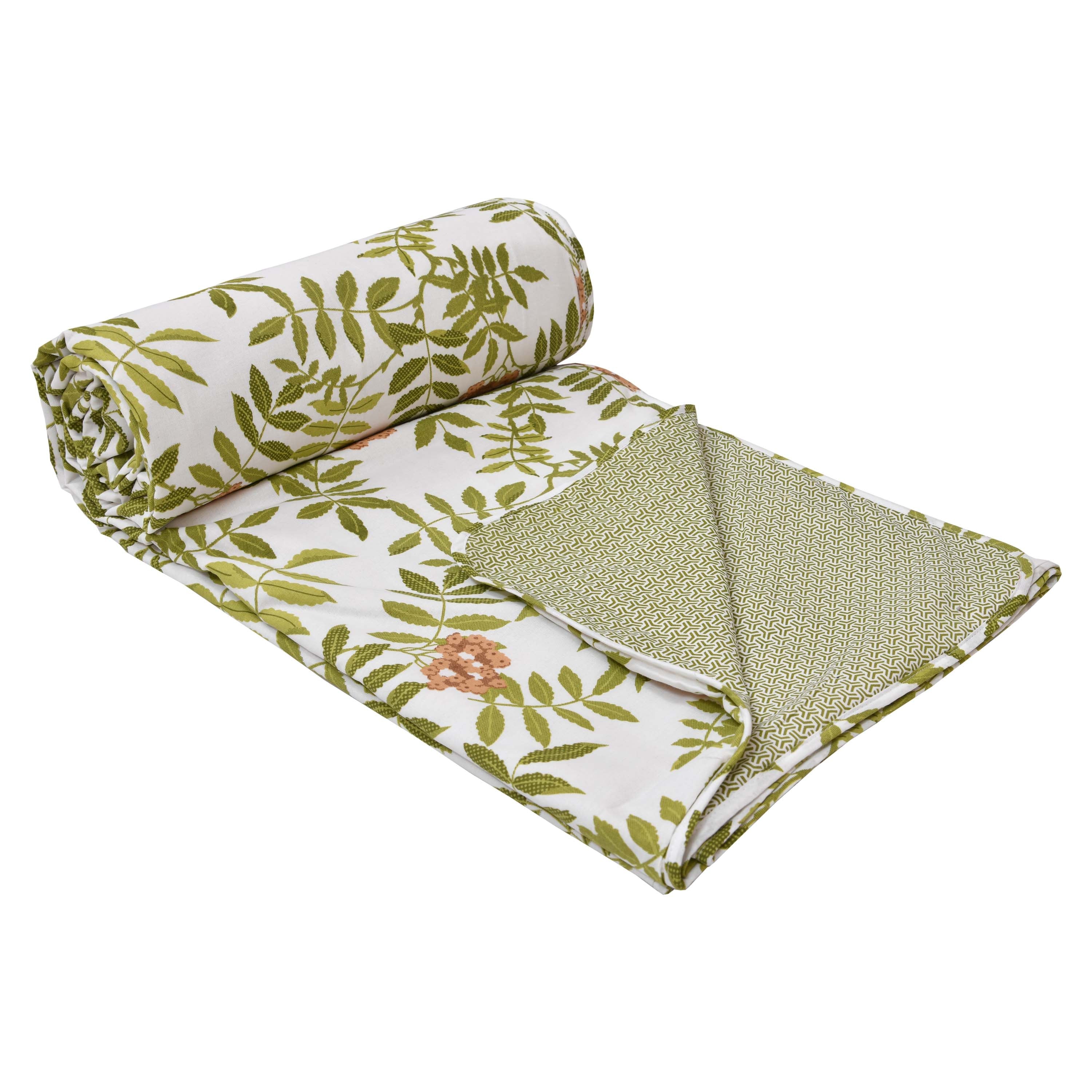 Dohar Cotton-Double Bed- Autumn Green