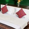 Cushion Cover-Embroidery-All over Flowers-Pair