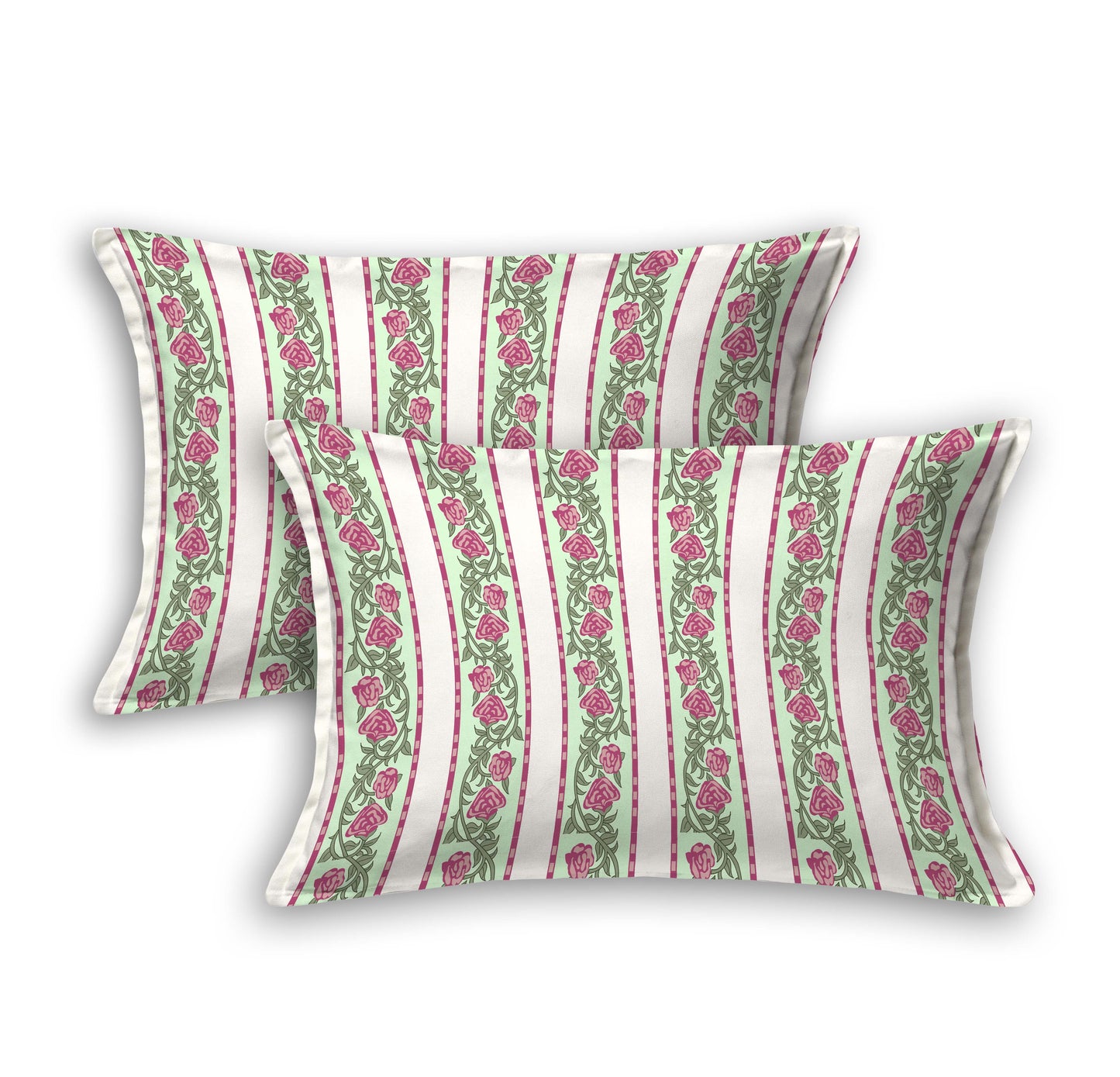 Pure Cotton Printed Bedsheet- Double Bed -Daisy Red