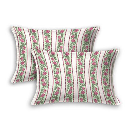 Pure Cotton Printed Bedsheet- Double Bed -Daisy Red