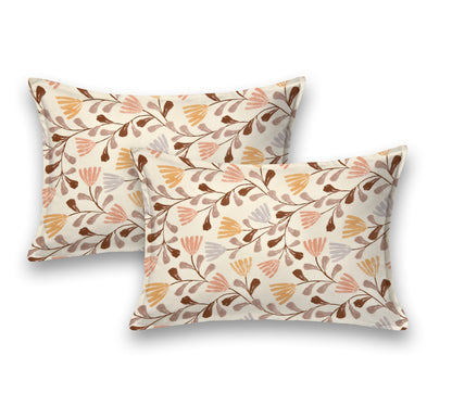 Pure Cotton Printed Bedsheet- Double Bed -Brown Leaf