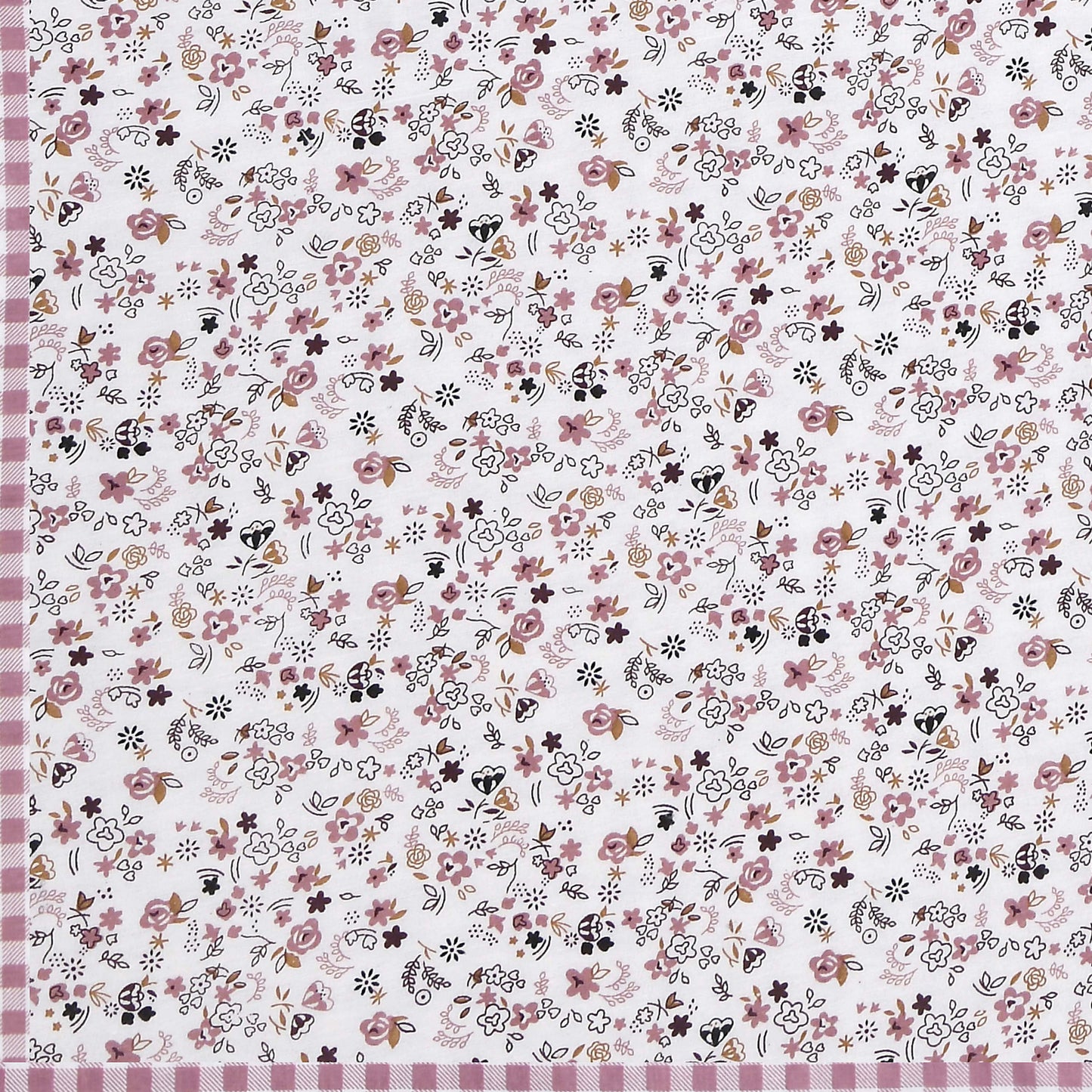 Dohar Cotton-Double Bed- Muddy Pink Small Print